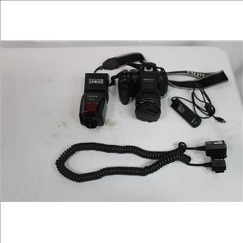 Fujifilm HS25EXR Digital Camera, EF-42 Flash, Flash Cord, And Remote Shutter Release