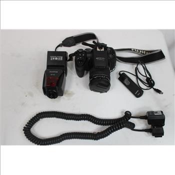 Fujifilm HS25EXR Digital Camera, EF-42 Flash, Flash Cord, And Remote Shutter Release