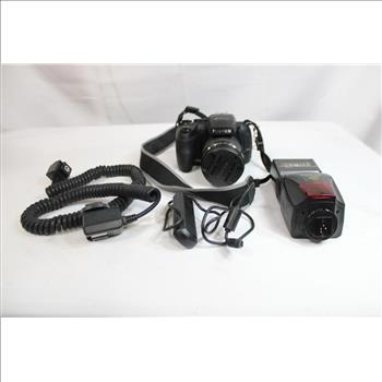 FujiFilm HS25EXR Digital Camera, EF-42 Flash, Flash Cord, And Remote Shutter Release