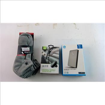 G Drive 1TB Mobile Hard Drive, Car Phone Mount & More, 3 Pieces