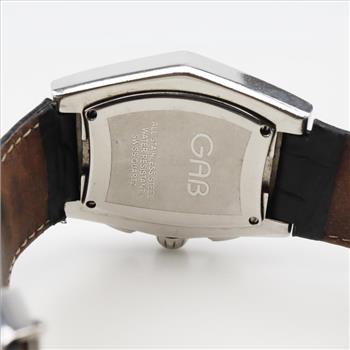 GAB Diamond Accent Stainless Steel Watch