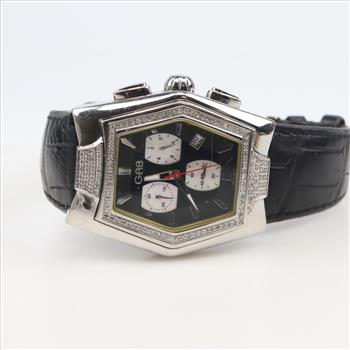 GAB Diamond Accent Stainless Steel Watch