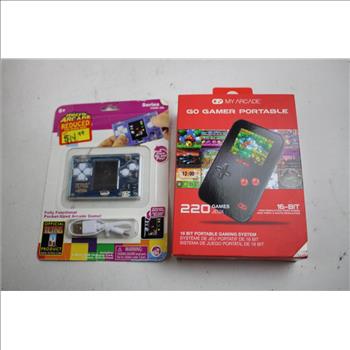 Galaga Micro Player, Go Gamer Portable Gaming System, Tetris Micro Arcade, 4 Pieces