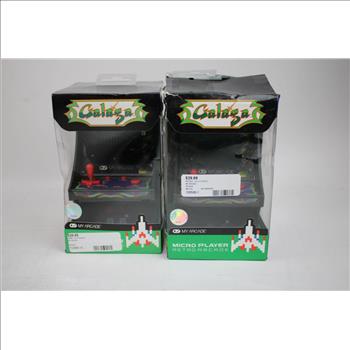 Galaga Micro Player, Go Gamer Portable Gaming System, Tetris Micro Arcade, 4 Pieces