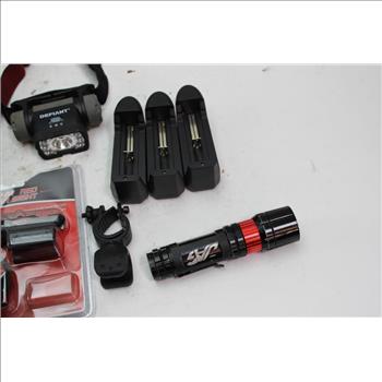 Gamo Red Laser Sight, Ultra Fire Flashlights+ More 12 Pieces