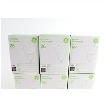 GE 26W Compact Fluorescent Bulbs, 6-pieces