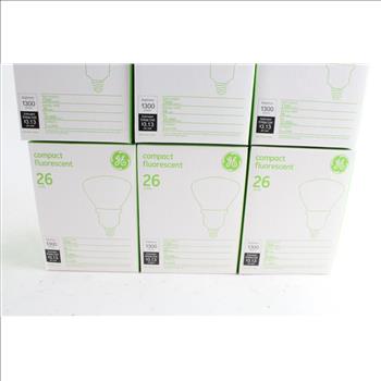 GE 26W Compact Fluorescent Bulbs, 6-pieces