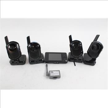 GE Security Cameras And Monitor, 5 Pieces