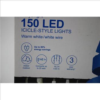 GE Stay Bright 150 LED Icicle-Style Lights, 5270931