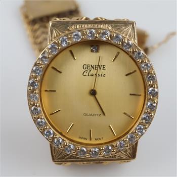 Geneve 10kt Gold Band Classic Watch