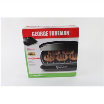 George Foreman 2-In-1 Grill & Panini Classic Plate 5 Serving Grill