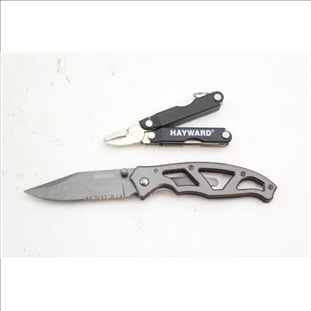 Gerber .4660716A1 Folding Knife And Hayward Multitool: 2 Items