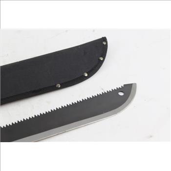 Gerber Back Serrated Machete And Sheath