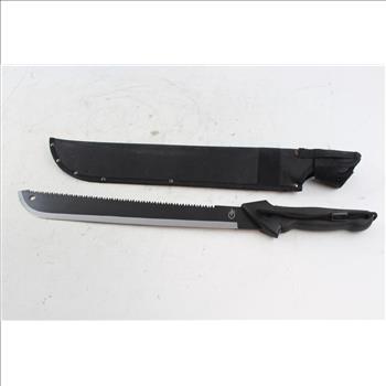 Gerber Back Serrated Machete And Sheath