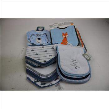 Gerber, Carter's, Capelli, Baby Bibs, Onesies, Socks Bulk Lot, 32 Pieces