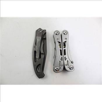 Gerber Folding Knife, Gerber Multi Tool: 2 Items