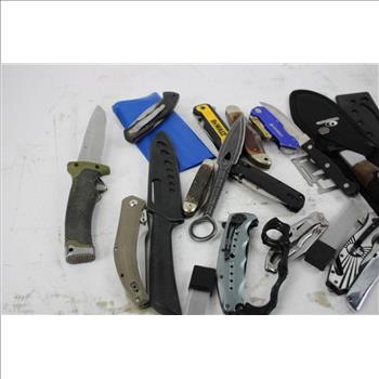 Gerber, Kobalt, Dewalt, And Other Knives, 22 Pieces