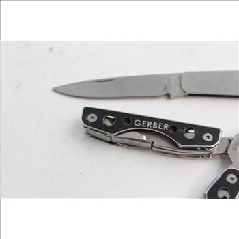 Gerber Shortcut Multi-Tool And Silver Knight Folding Knife