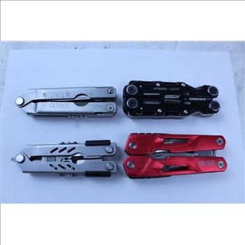 Gerber, Urban Gear, & Uline Assorted Multi-tools; 4 Pieces