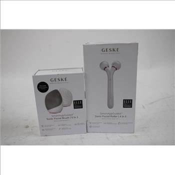 Geske Facial Brush, Roller, OLAY Beauty Fluid, Eye Bag Eraser, Nail Clippers, 5 Pieces