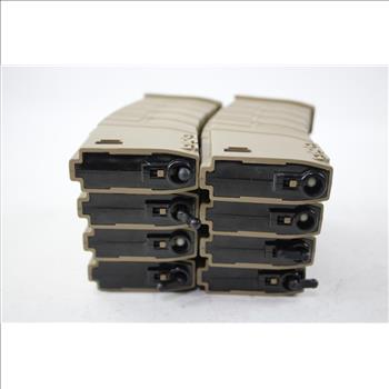 G&G Armament 120 RD Mid-Cap Polymer Airsoft Magazine Tan 8pcs