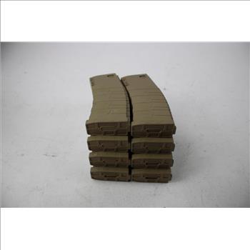 G&G Armament 120 RD Mid-Cap Polymer Airsoft Magazine Tan 8pcs