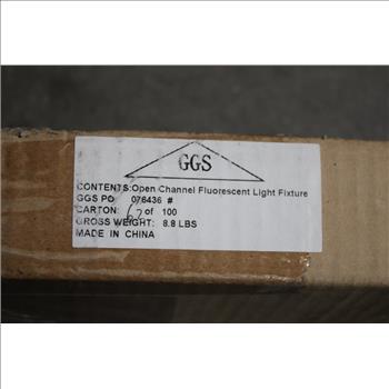 GGS Open Channel Fluroescent Light Fixture, 96.5