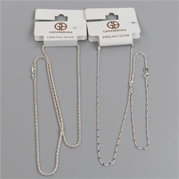 Giani Bernini Sterling Silver Necklaces, 2 Pieces