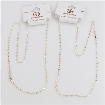 Giani Bernini Sterling Silver Necklaces, 2 Pieces