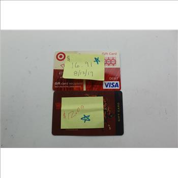 Gift Card For Target, In-n-out, Woodranch, & The Beachcomber; Total: $59.12