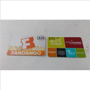 Gift Card Lot, 2 Pieces