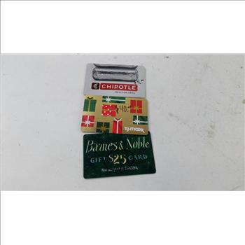 Gift Card Lot, 3 Pieces