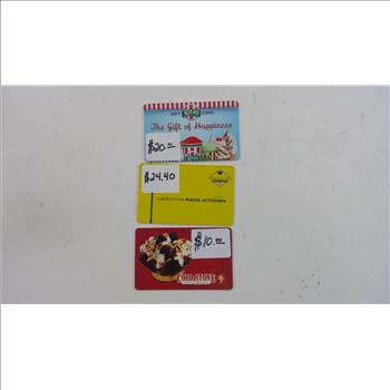 Gift Card Lot, 3 Pieces