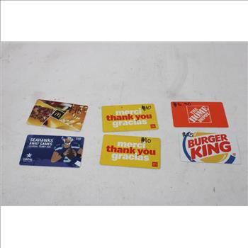 Gift Card Lot - Macy's Starbucks, McDonald's And More