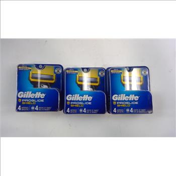 Gillette 4 Pack Proglide Shield Cartridges, 3 Pieces