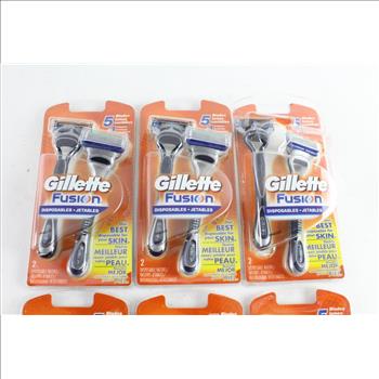 Gillette Fusion Disposable Razors 2 Pack, 6 Pieces
