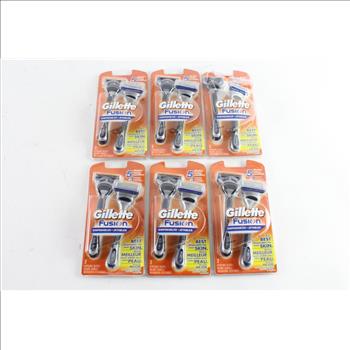 Gillette Fusion Disposable Razors 2 Pack, 6 Pieces