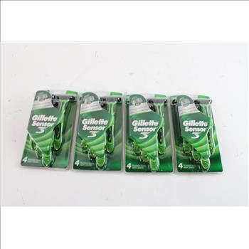 Gillette Sensor 3 Razors, 4 Pieces