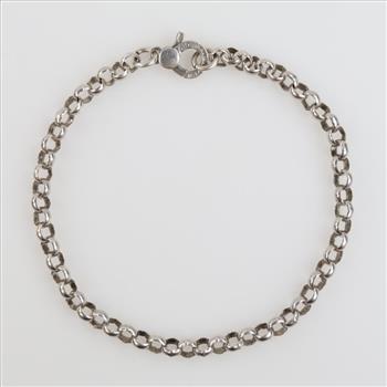 Giovanni Raspini Rollo Link Sterling Silver Charm Bracelet