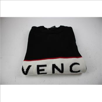 Givenchy Men's Logo Stripe Knit Sweater, XL