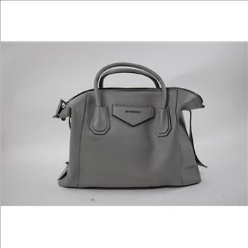 Givenchy Pearl Grey Smooth Leather Small Antigona Soft Bag