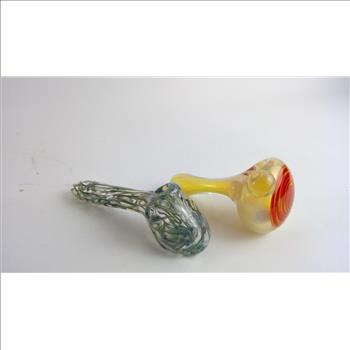 Glass Smoking Pipes, 2 Pieces