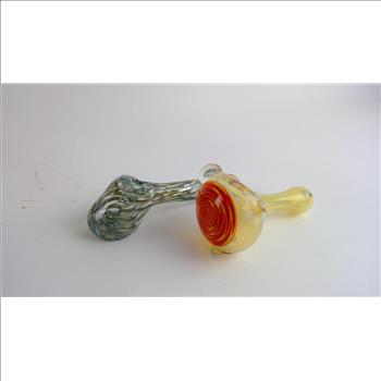 Glass Smoking Pipes, 2 Pieces