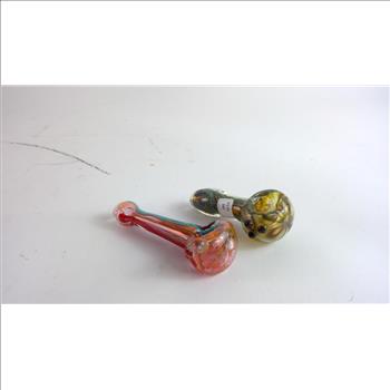 Glass Smoking Pipes, 2 Pieces