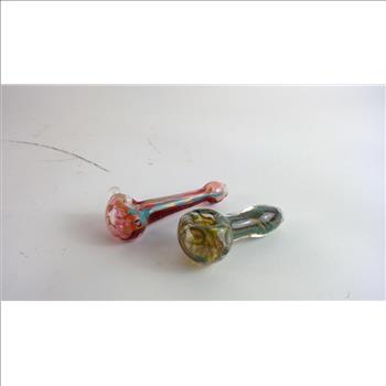 Glass Smoking Pipes, 2 Pieces