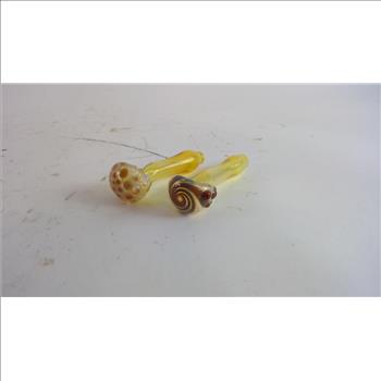 Glass Smoking Pipes, 2 Pieces