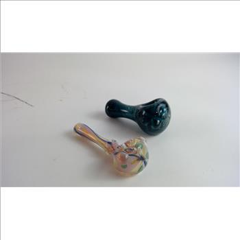 Glass Smoking Pipes, 2 Pieces