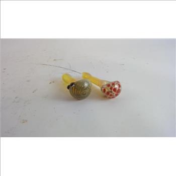 Glass Smoking Pipes, 2 Pieces