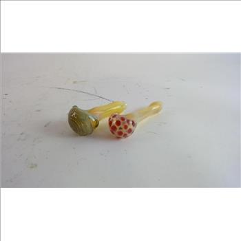 Glass Smoking Pipes, 2 Pieces