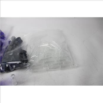 Glass Vials, Blue, Transparent, With Caps, Bulk Lot